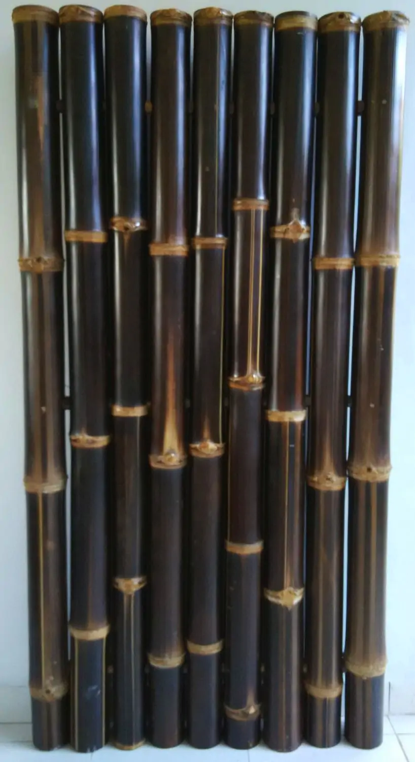  Product image 1 of the product “Bamboo  element Model Surabaya, rigid, brown-black (wulung). Diameter 6-9cm 90 x 180 cm Height. ”